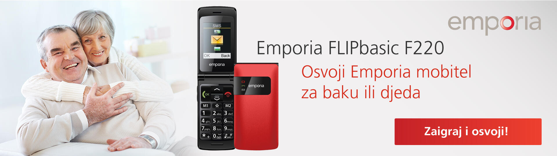 Prijavi se na nagradnu igru i osvoji mobitel emporia FLIPbasic F220