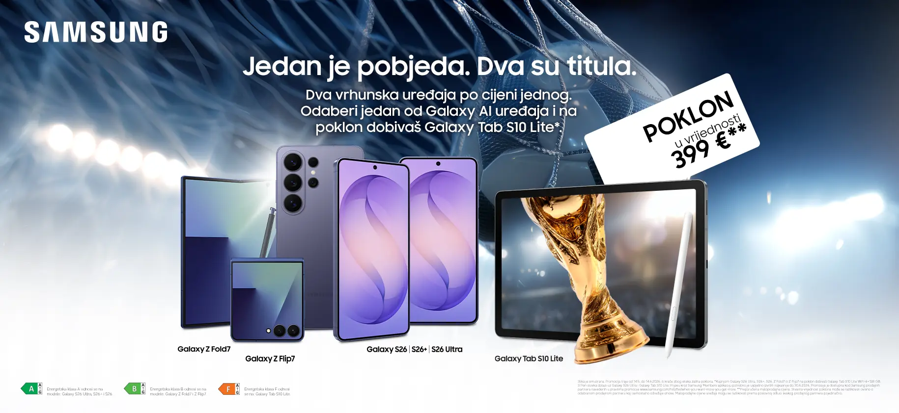 Samsung promocija - Ulovi poklon u vrijednosti od 399 €!