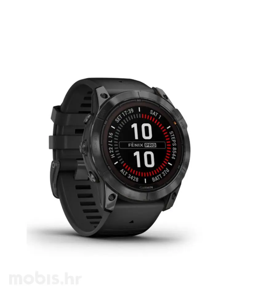 GARMIN FENIX 7X PRO SOLAR SLATE GRAY SS CRNI REMEN-1