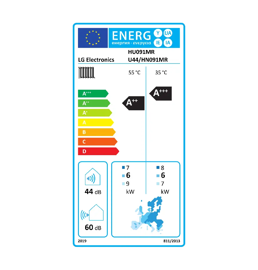 LG HU091MR.U44 - VANJSKA JEDINICA THERMA V SPLIT SNAGE 9KW + LG HN091MR.NK5 - UNUTARNJA JEDINICA THERMA V SPLIT DO 9KW, 220V, R3-1