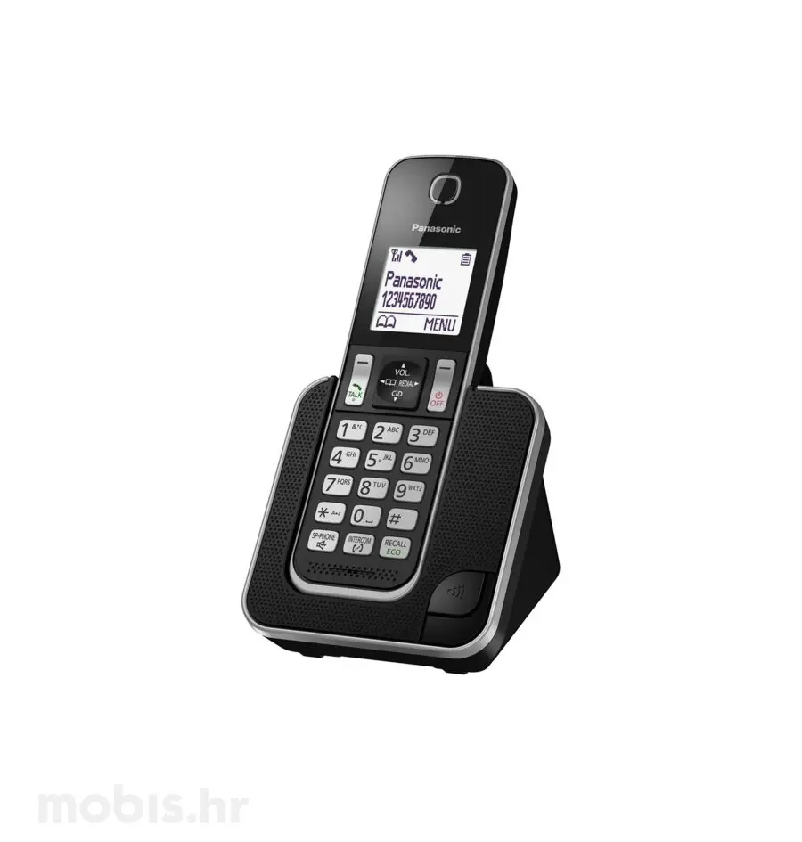 PANASONIC BEŽIČNI FIKSNI KX-TGD310FXB; CRNI-0