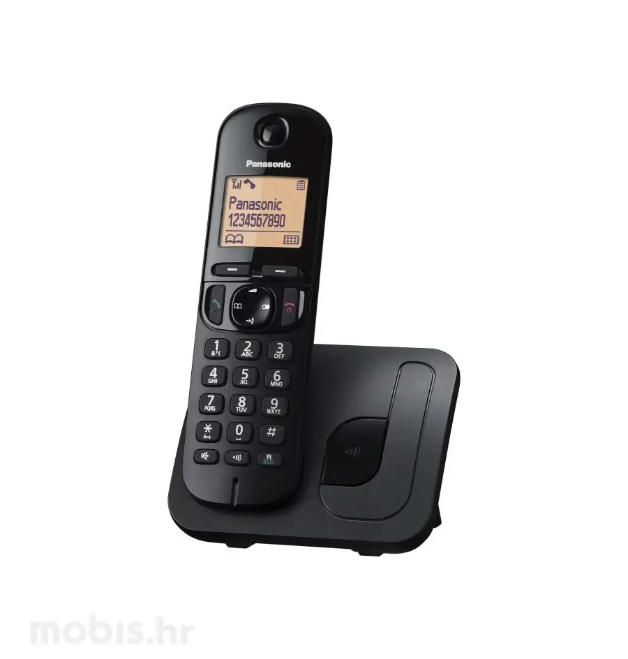 PANASONIC BEŽIČNI FIKSNI TELEFON KX-TGC210FXB CRNI-0