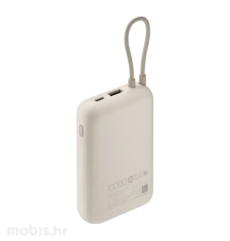 XIAOMI POWER BANK 10000MAH (INTEGRATED CABLE) TAN-PRIJENOSNA BATERIJA-1