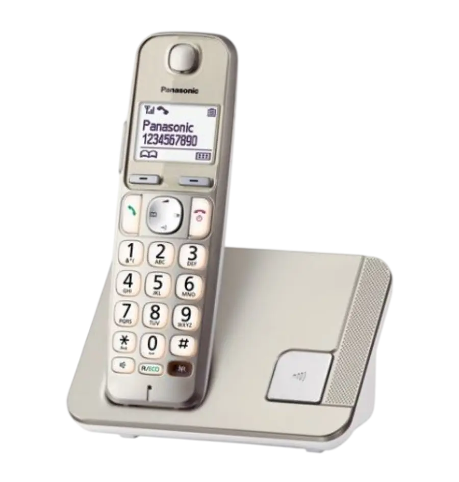 Bežični fiksni telefon Panasonic KX-TGE210FXN, zlatni-0