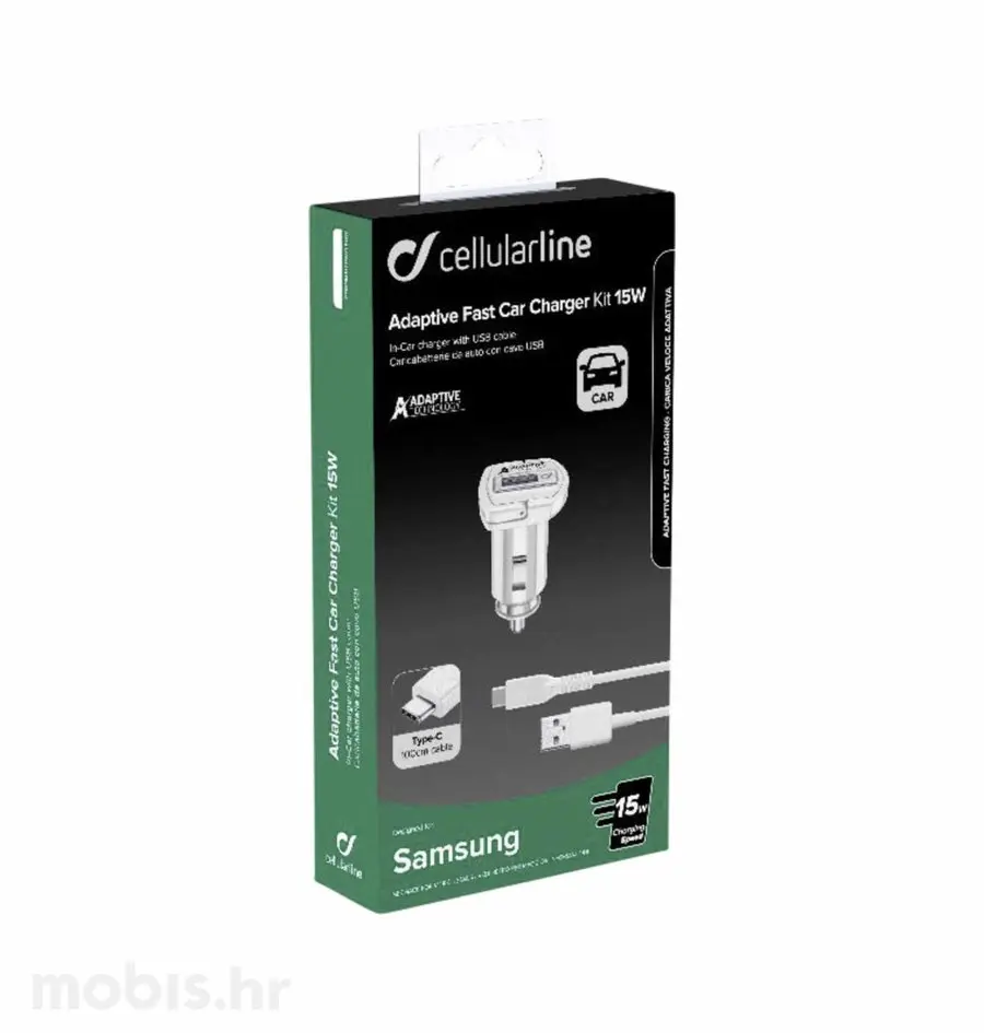 CL. AUTO PUNJAČ ZA SAMSUNG I USBC 3A/15W-1