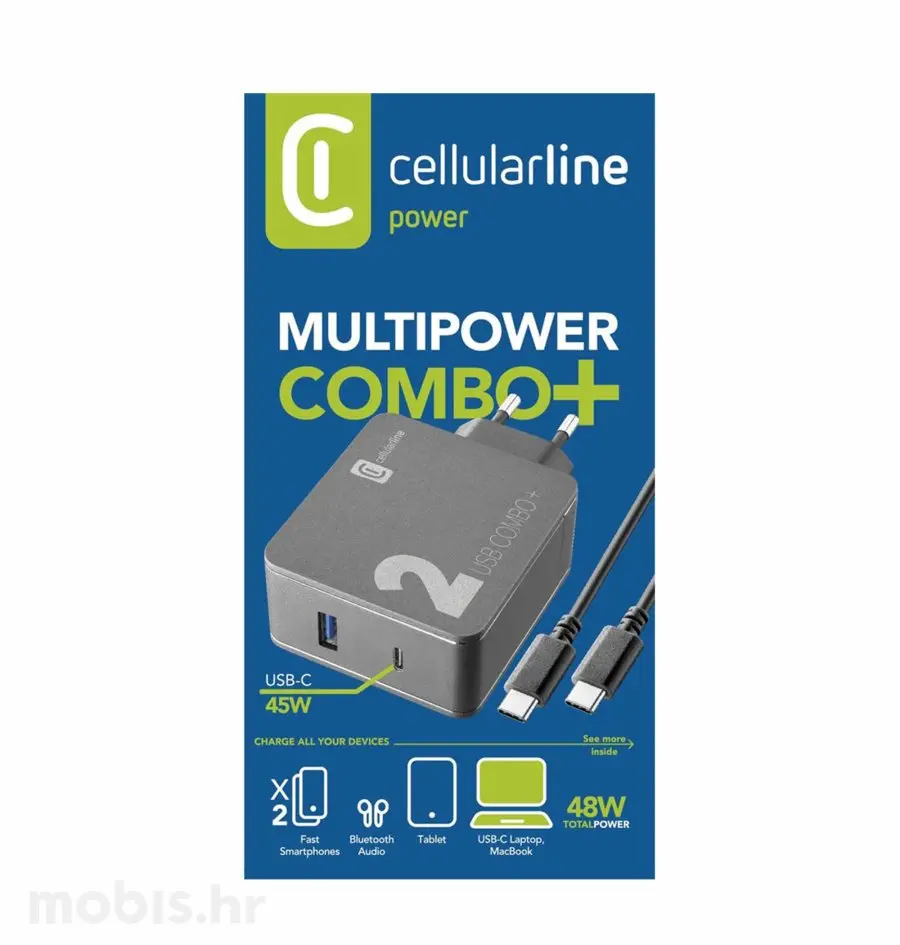 CL. KUĆNI PUNJAČ MP USB/USB-C I KABEL C-2