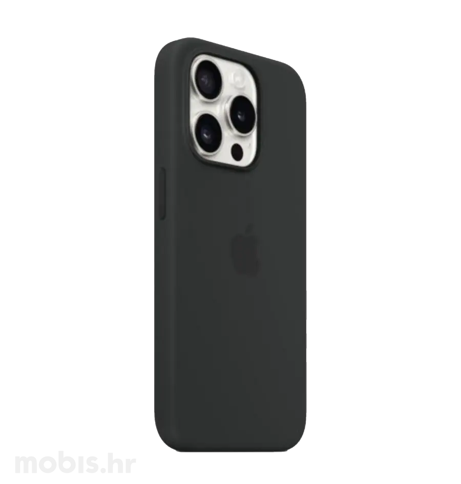 Apple Silicone Case Magsafe iPhone 15 Pro crna, silikonska maska-1