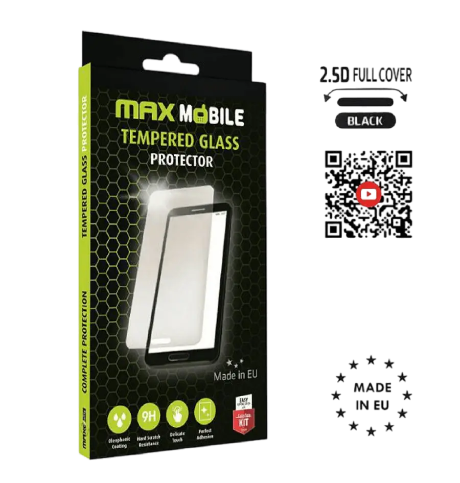 Zaštitno staklo MaxMobile za iPhone 14 Pro Diamond 2.5D Full Cover, crno-0