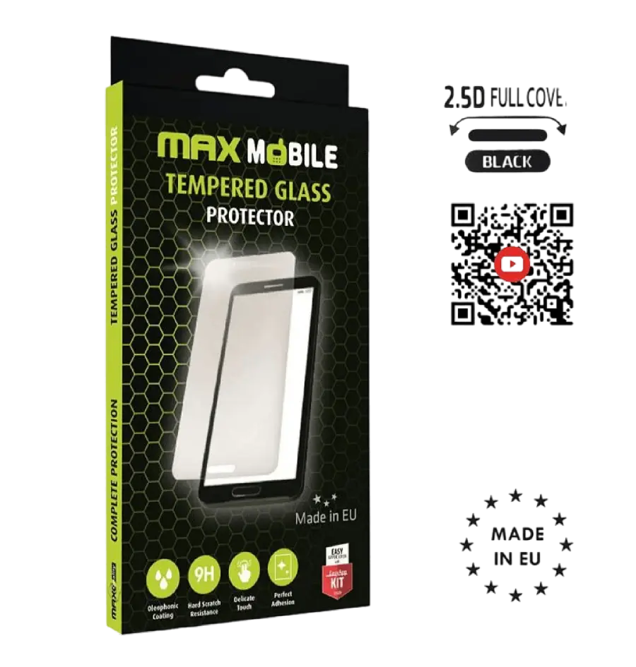 Zaštitno staklo MaxMobile za iPhone 14 Pro Max Diamond 2.5D Full Cover, crno-0