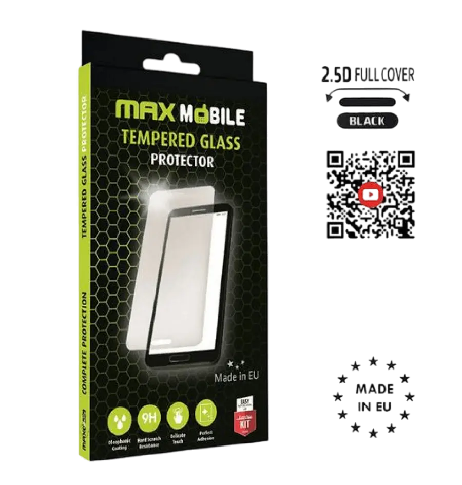 Zaštitno staklo MaxMobile za iPhone 15 Diamond 2.5D Full Cover, crno-0