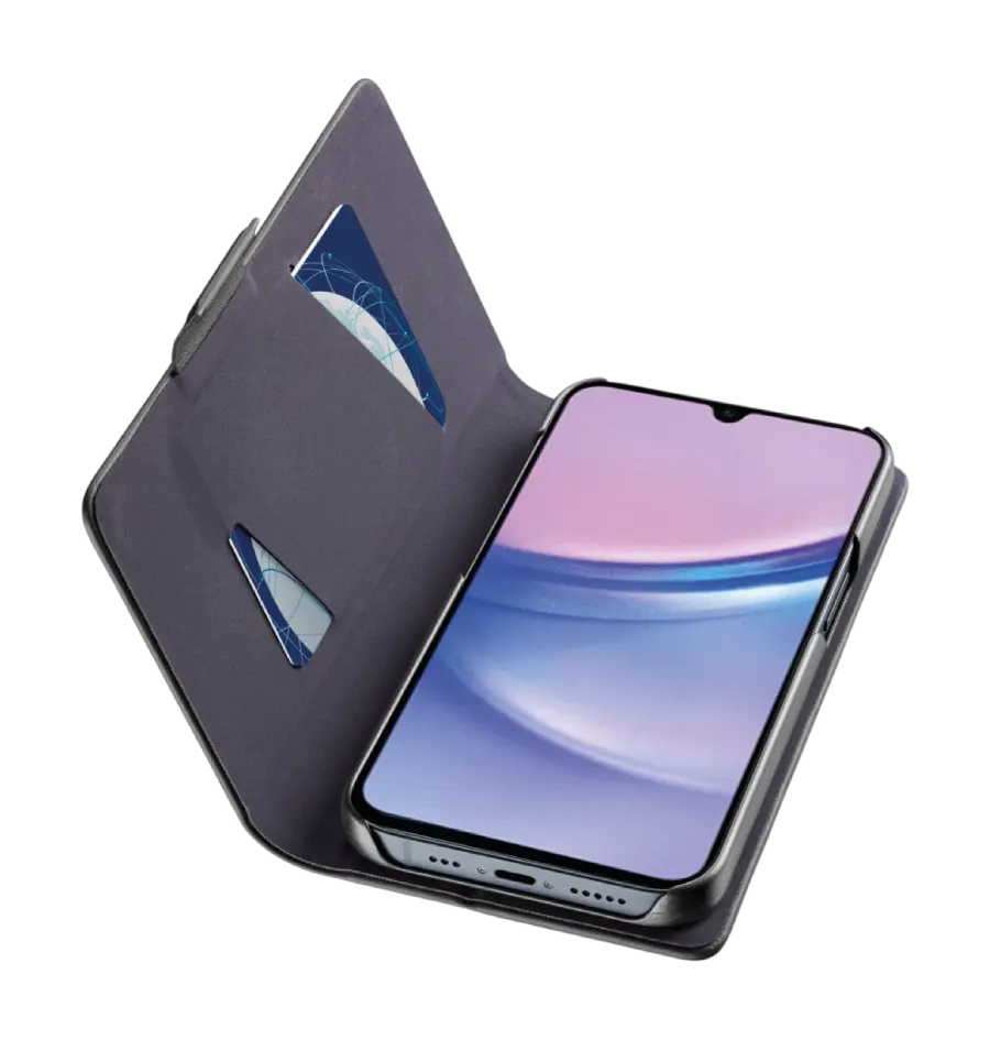 Zaštitna maska Cellularline Book Essential za Samsung Galaxy A16, crna-1