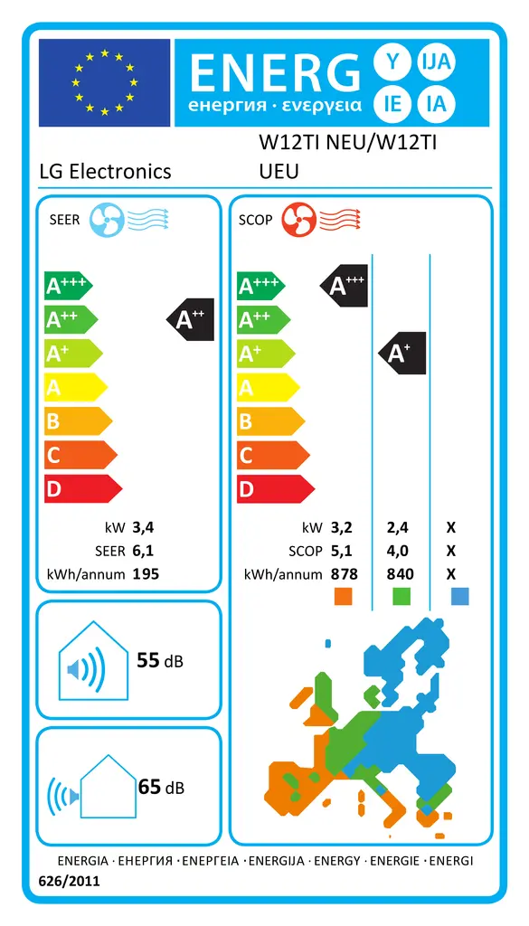 Klima uređaj LG W12TI Set, unutarnja i vanjska jedinica-1
