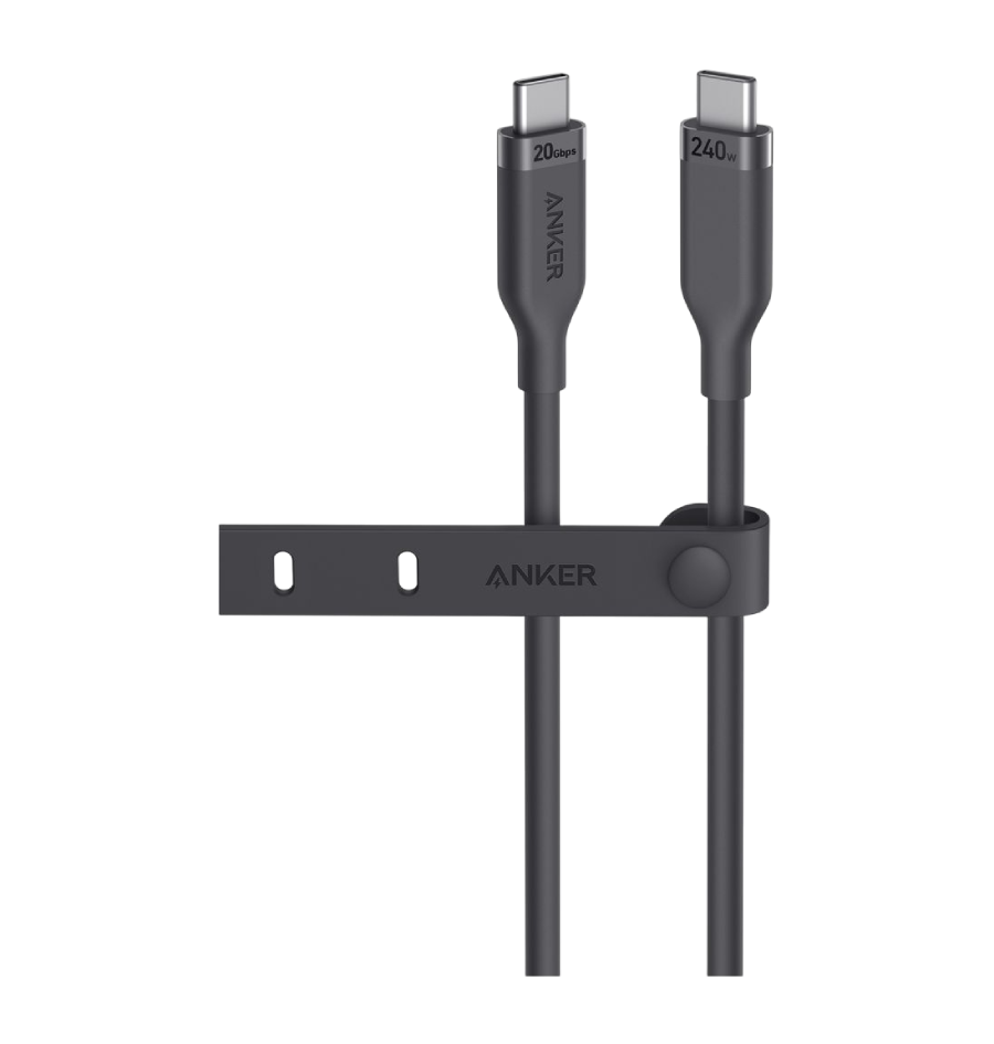 Kabel Anker USB-C to USB-C Cable (3 ft, 240W, 20 Gbps, Bio-Based), crni-0