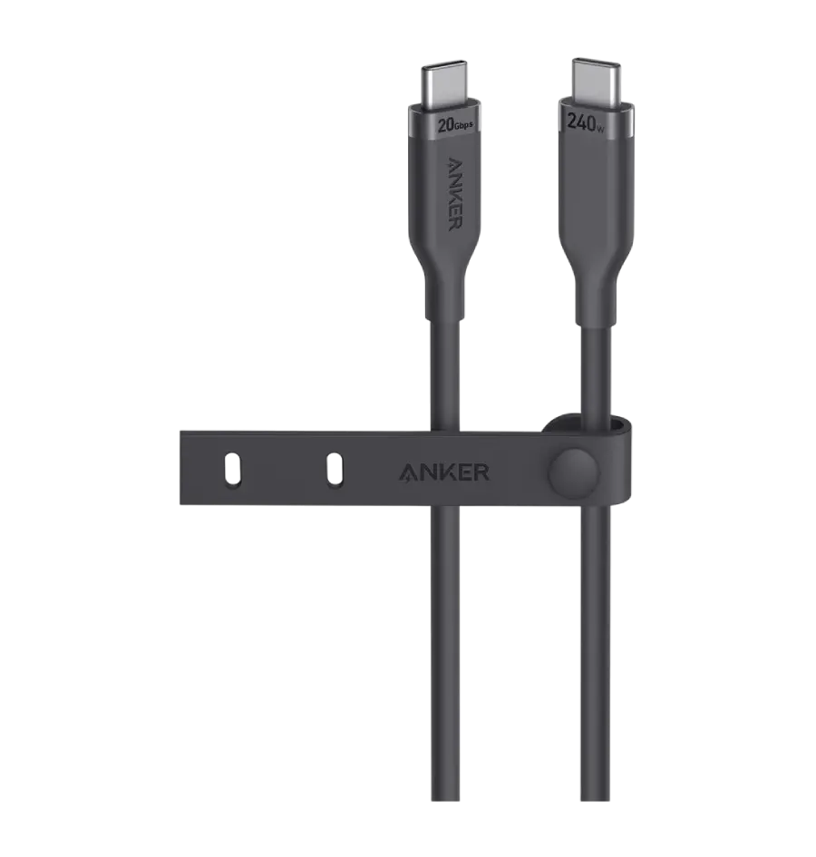Kabel Anker USB-C to USB-C Cable (3 ft, 240W, 20 Gbps, Bio-Based), crni-0
