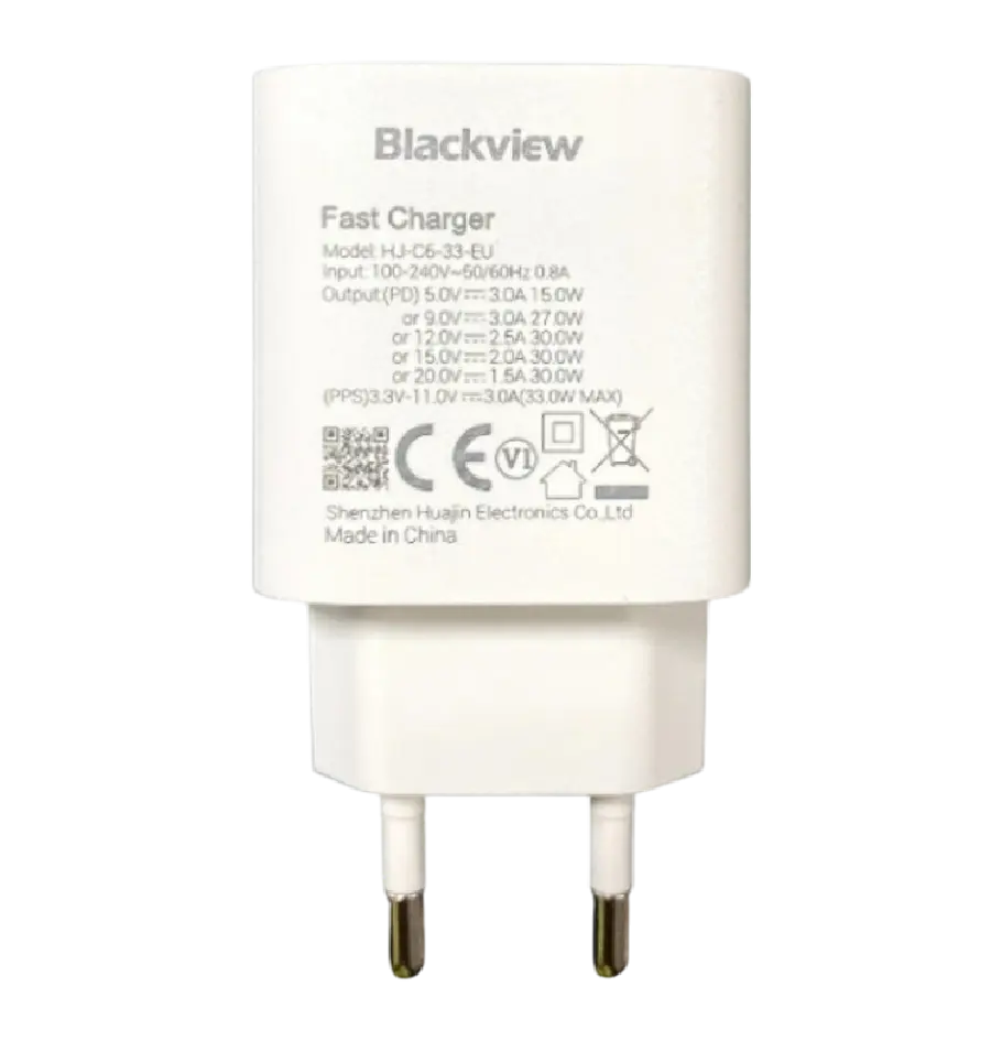 Strujni punjač Blackview Quick Charge 33W, bijeli-0