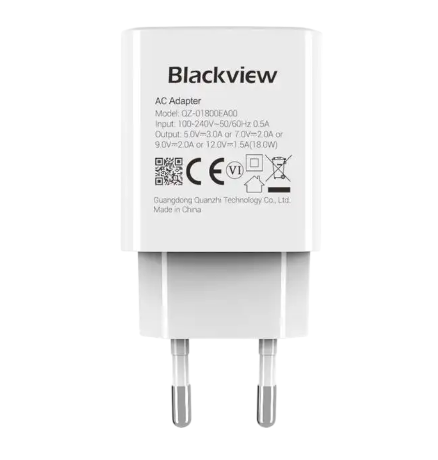 Punjač Blackview BLVPUNJ05, 18W, USB-A za COLOR 8, SHARK 9, BV6200 Pro, BV6200 Plus, Tab 16 Pro, MEGA 2-0