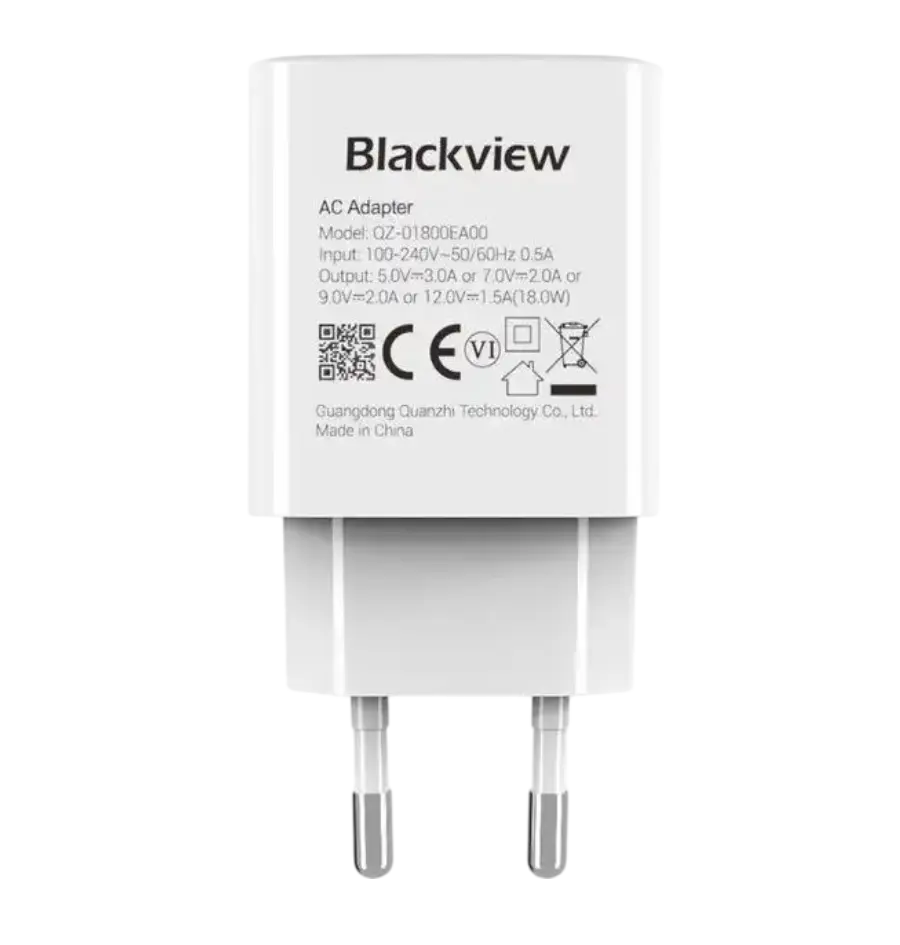 Punjač Blackview BLVPUNJ05, 18W, USB-A za COLOR 8, SHARK 9, BV6200 Pro, BV6200 Plus, Tab 16 Pro, MEGA 2-0