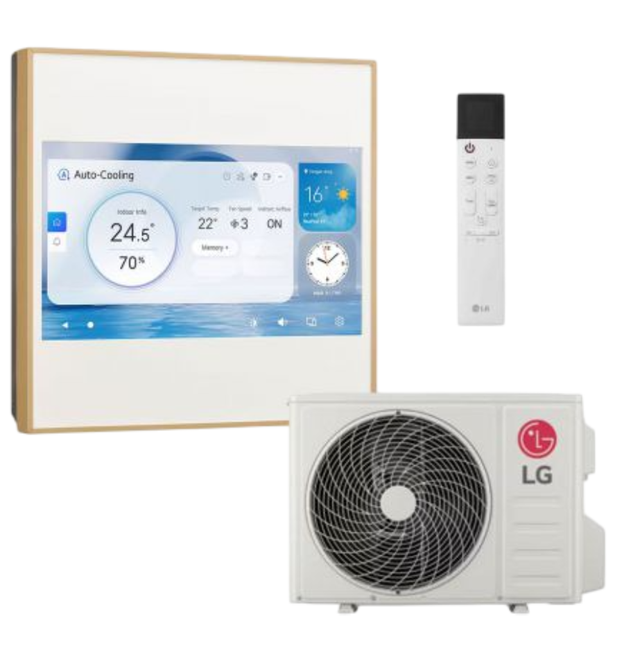 Klima uređaj LG ArtCool Gallery Premium 3.5/4.0kW (A12GA2.U18/A12GA2.NSE), WiFi, LCD, bijela, unutarnja i vanjska jedinica-1