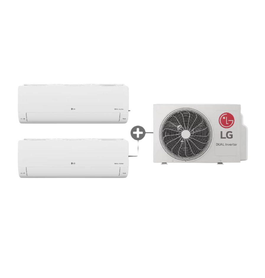 Klima uređaj LG RMN09.NSJ 2,6/2.8KW (2 KOM.) + RMN12.NSJ 3,6/4.0 KW Unutarnja ThinQ, WI-FI, DUAL inverter + RM3U19.U24 Vanjska Trial-2