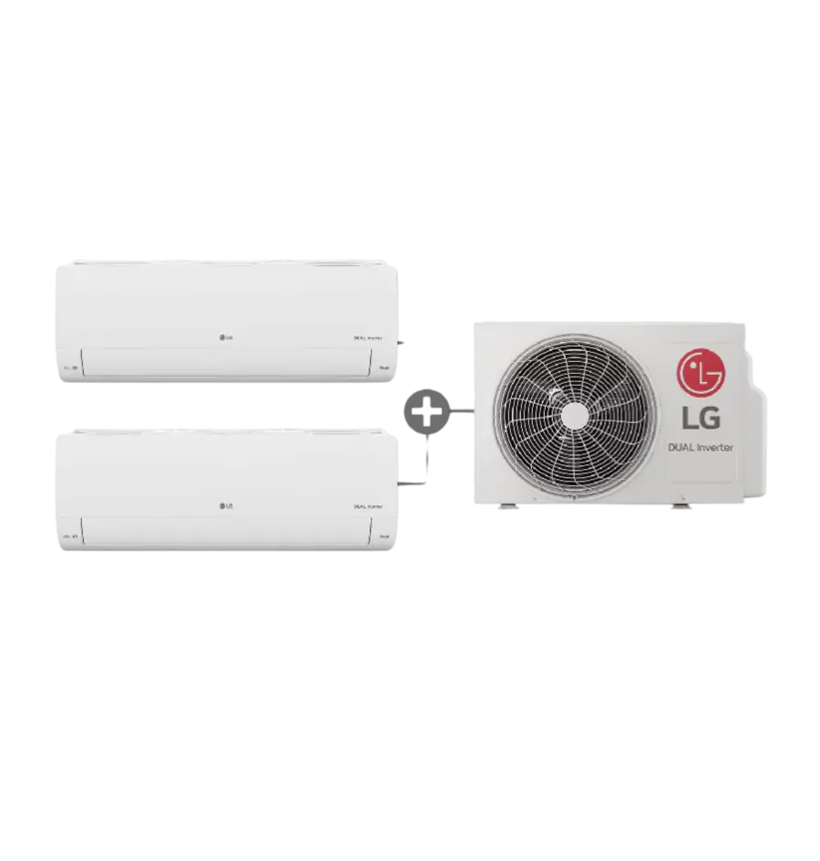 Klima uređaj LG RMN09.NSJ 2,6/2.8KW (2 KOM.) + RMN12.NSJ 3,6/4.0 KW Unutarnja ThinQ, WI-FI, DUAL inverter + RM3U19.U24 Vanjska Trial-2