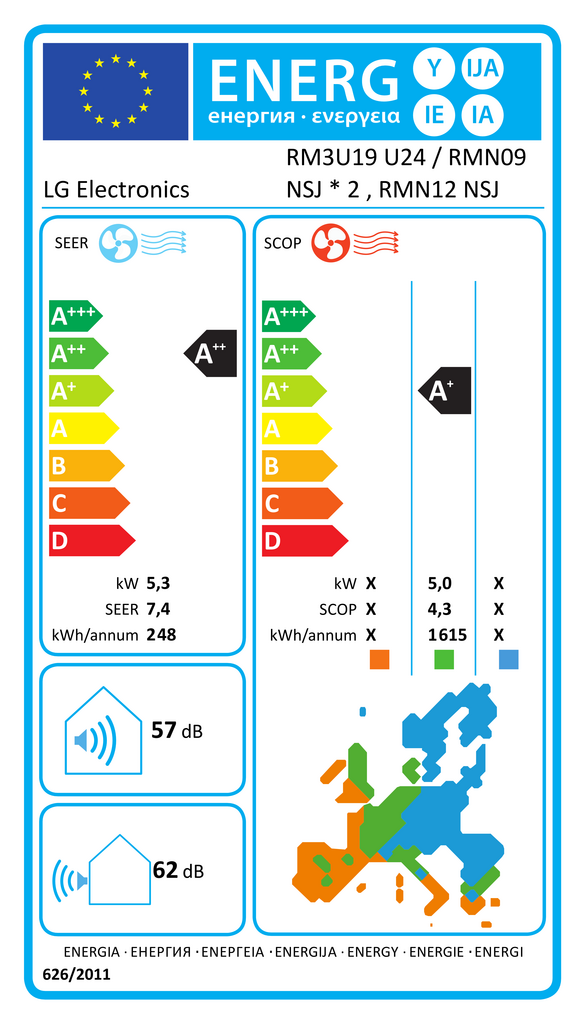 Klima uređaj LG RMN09.NSJ 2,6/2.8KW (2 KOM.) + RMN12.NSJ 3,6/4.0 KW Unutarnja ThinQ, WI-FI, DUAL inverter + RM3U19.U24 Vanjska Trial-4