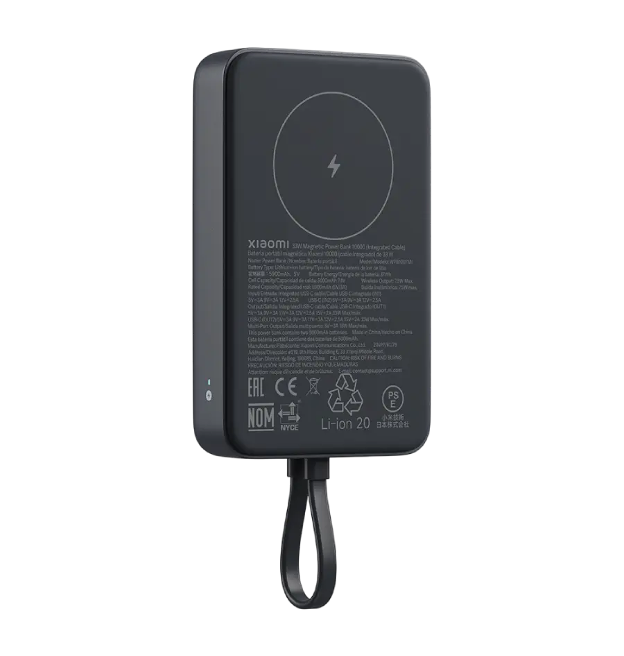 Prijenosna baterija Xiaomi 33W Power Bank Magnetic 10000mAh, siva-1
