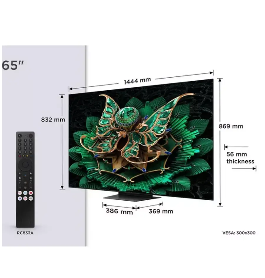 Televizor TCL Mini Led 65" 65C7K, Google TV-1