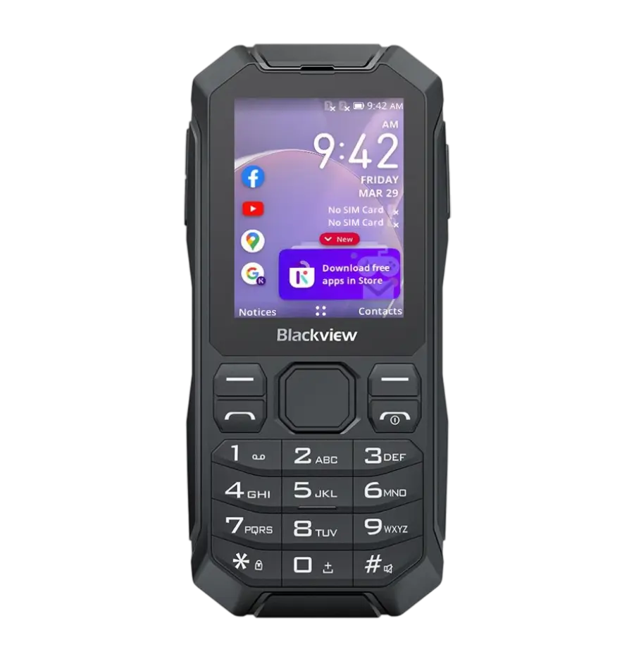 Mobitel Blackview N1000 1/4GB, crni + stalak za punjenje-0