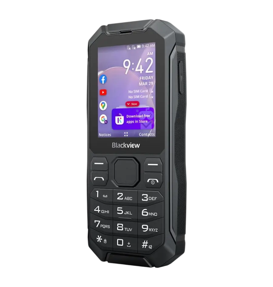 Mobitel Blackview N1000 1/4GB, crni + stalak za punjenje-1