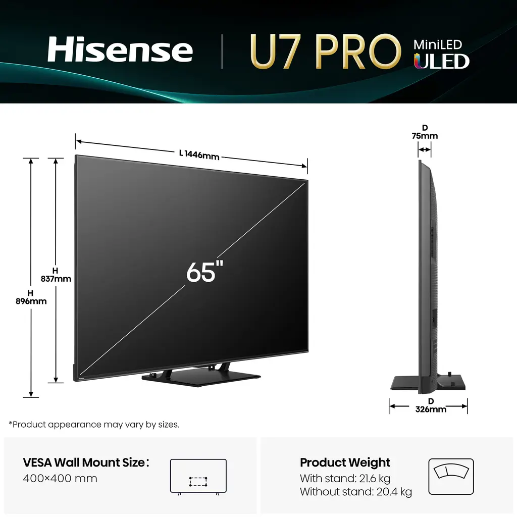 Televizor Hisense 65U7Q Pro ULED (Mini LED) 4K-5
