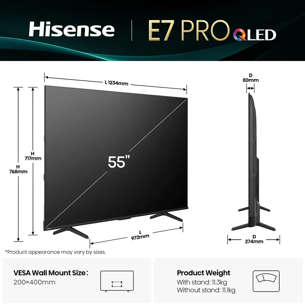 Televizor Hisense 55E7Q Pro UHD (Quantum Dot) 4K TV-3