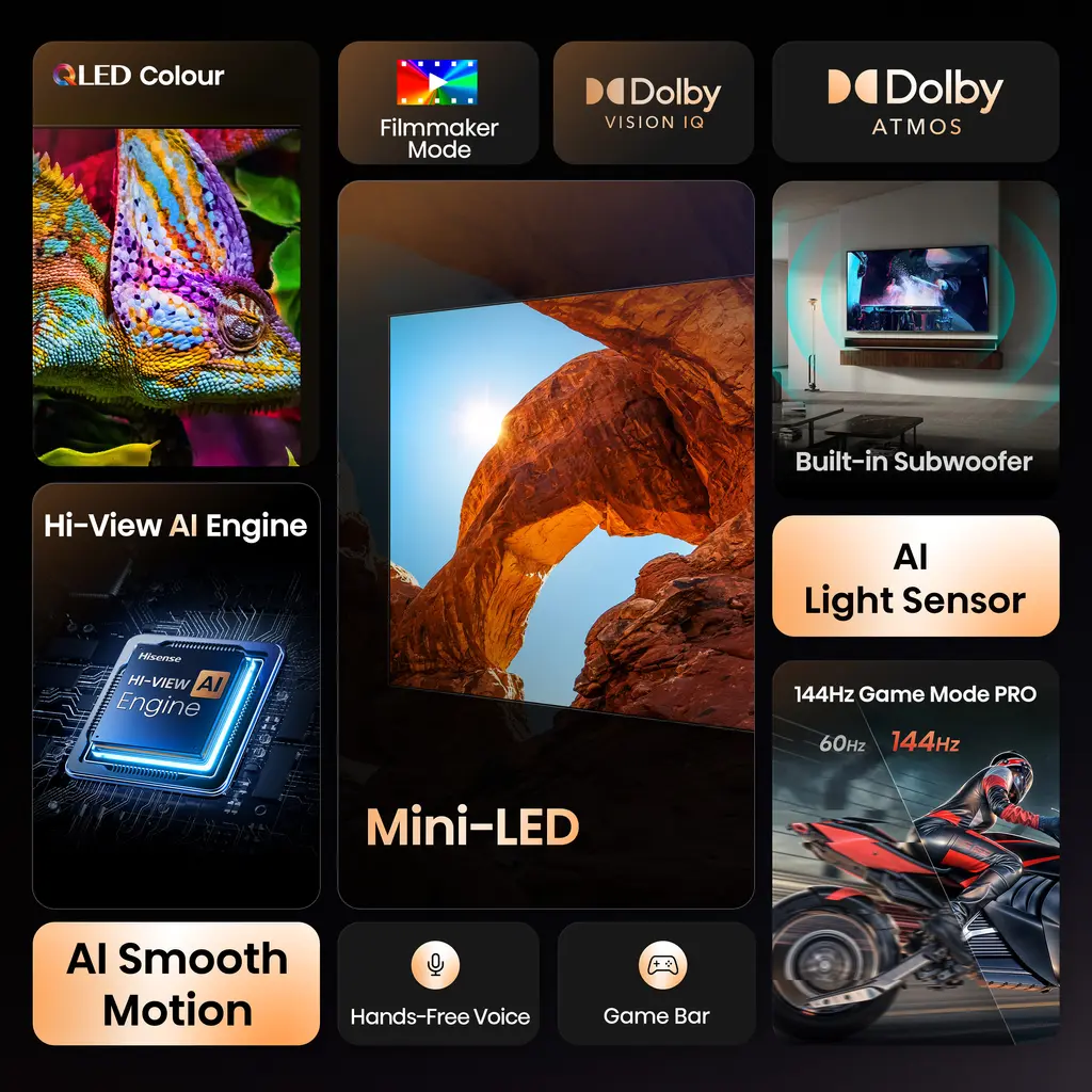 Televizor Hisenes 55U7Q ULED (Mini LED) 4K TV-2