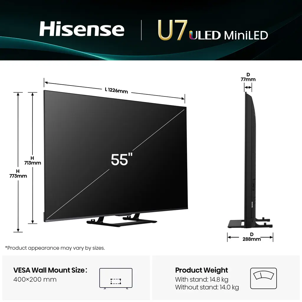Televizor Hisenes 55U7Q ULED (Mini LED) 4K TV-6