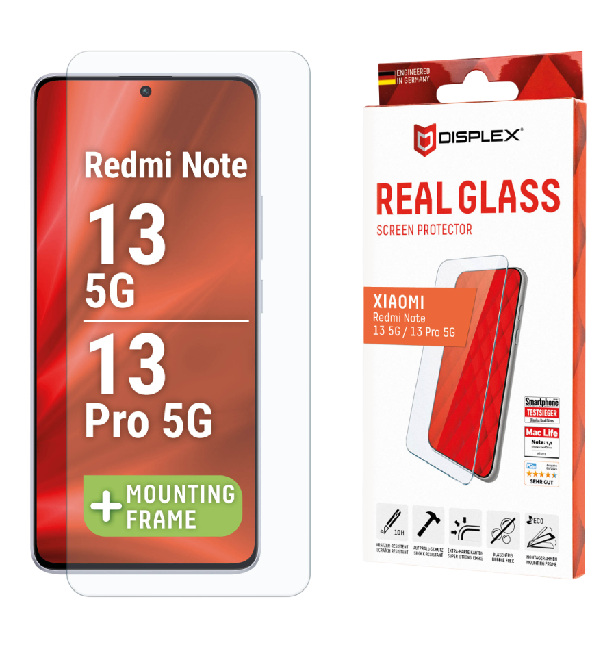 Zaštitno staklo DISPLEX Real Glass 2D za Xiaomi Redmi Note 13 5G/13 PRO 5G (01946)-0