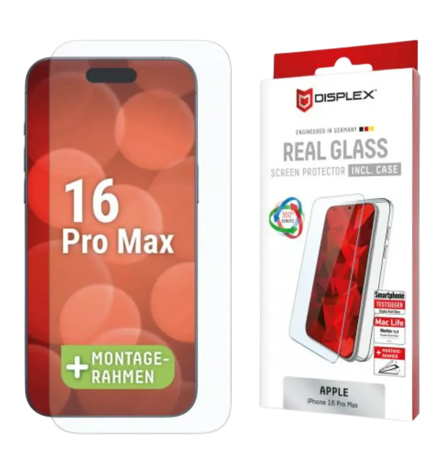 Zaštitno staklo Displex Real Glass 2d + prozirna maskica za iPhone 16 Pro Max (02004)-0