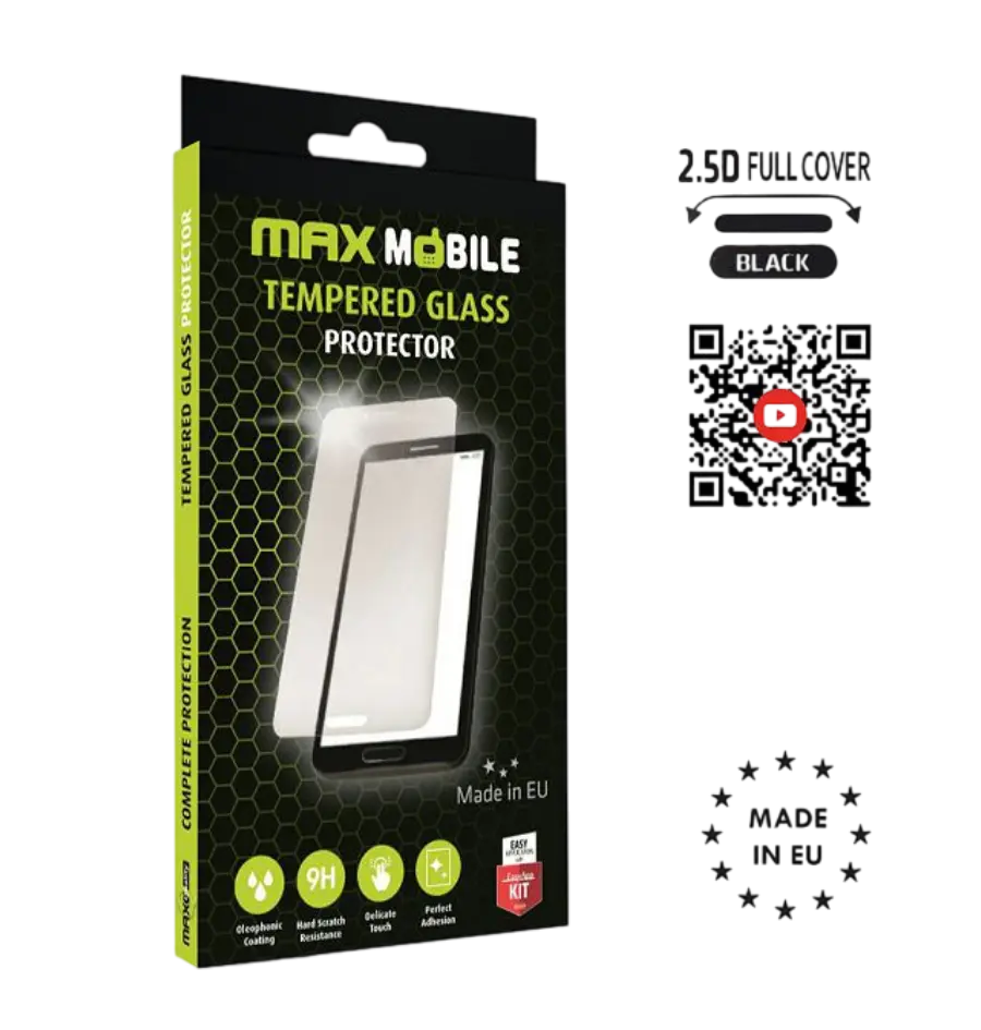Zaštitno staklo MaxMobile za iPhone 16 Pro/17 Pro /17 Diamond 2.5D Full Cover, crno-0