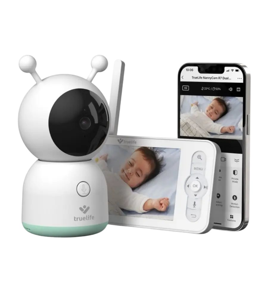 Digitalni video monitor za bebe TrueLife NannyCam R7 Dual Smart-0