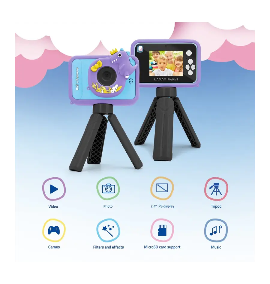 Dječji fotoaparat Lamax PixelKid1, plavi-4