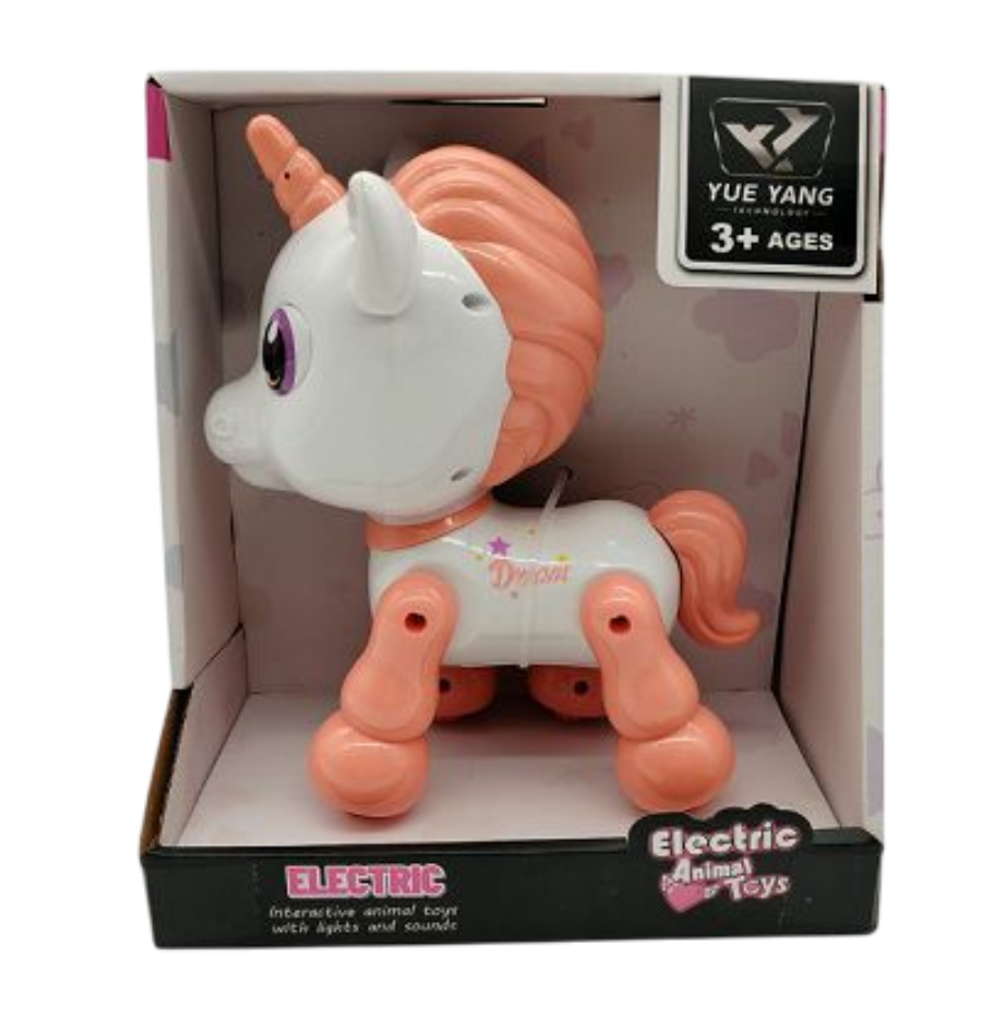 Igračka robot interaktivni Jednorog Kazoo YSD01, bijelo-rozi-0