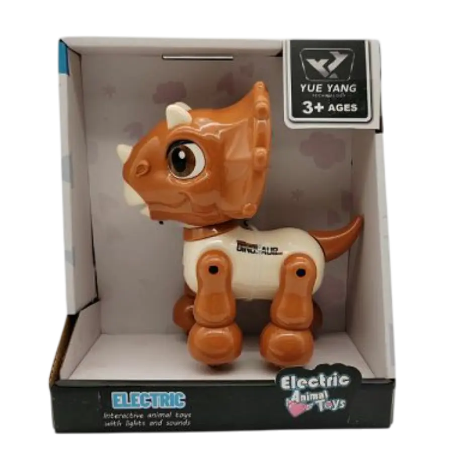 Igračka robot interaktivni Dinosaur Kazoo YSD02, smeđi-0