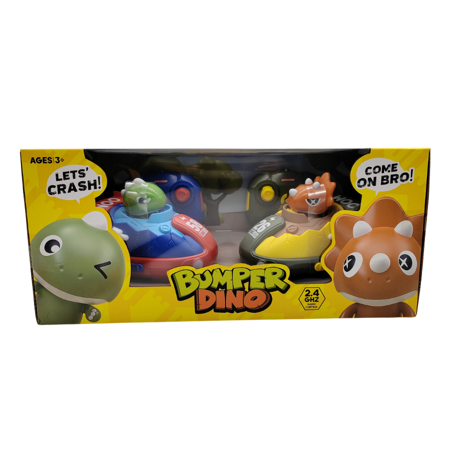 Igračka Bumper dinosauri 2 autića za sudaranje na daljinsko upravljanje Kazoo DC302A, glazba i svjetlo-0