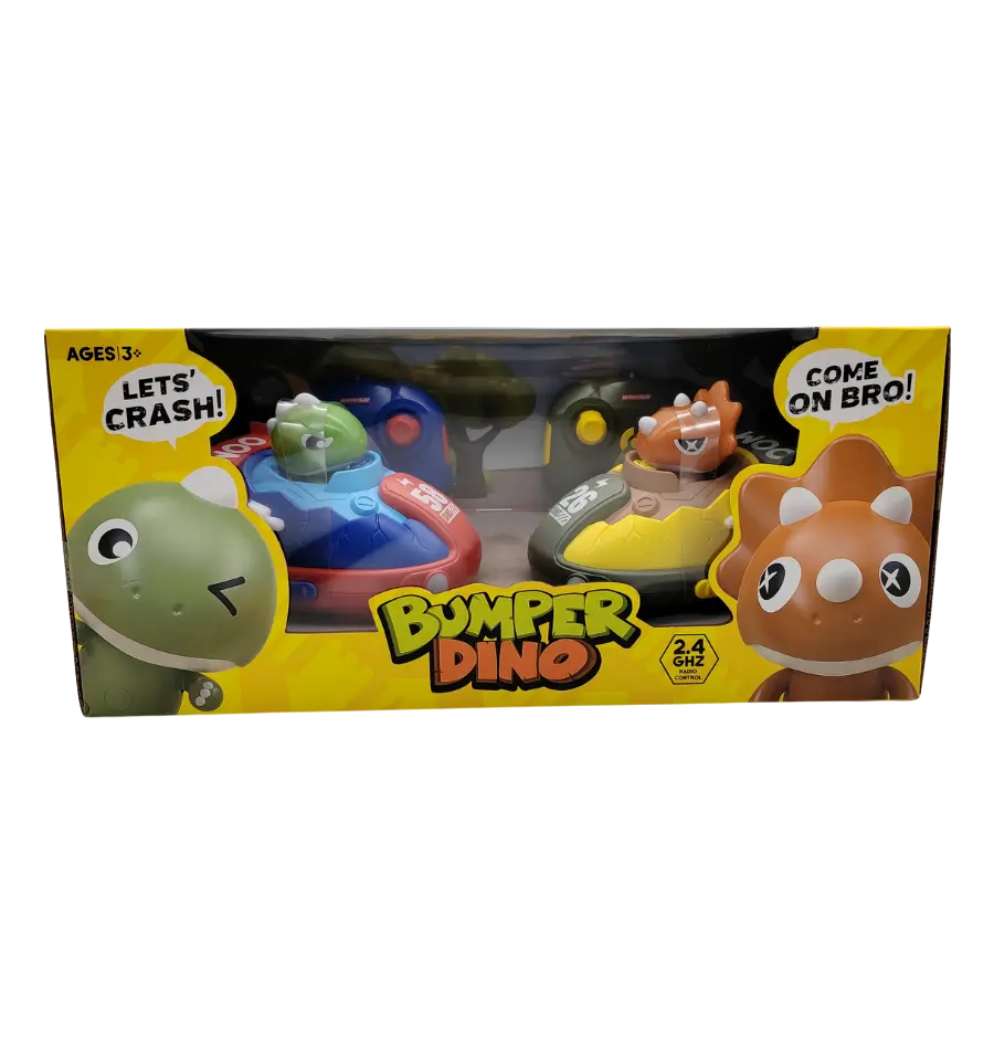 Igračka Bumper dinosauri 2 autića za sudaranje na daljinsko upravljanje Kazoo DC302A, glazba i svjetlo-0