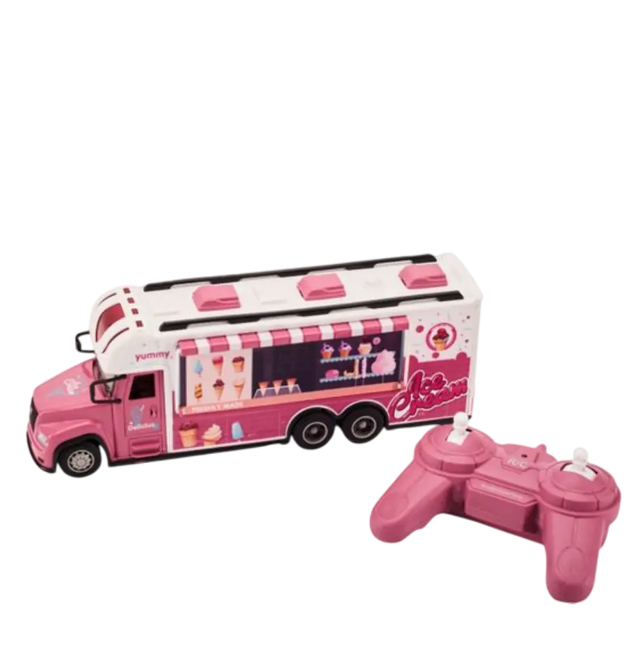 Igračka kamion na daljinsko upravljanje Kazoo FC020, ice cream truck, rozi-0