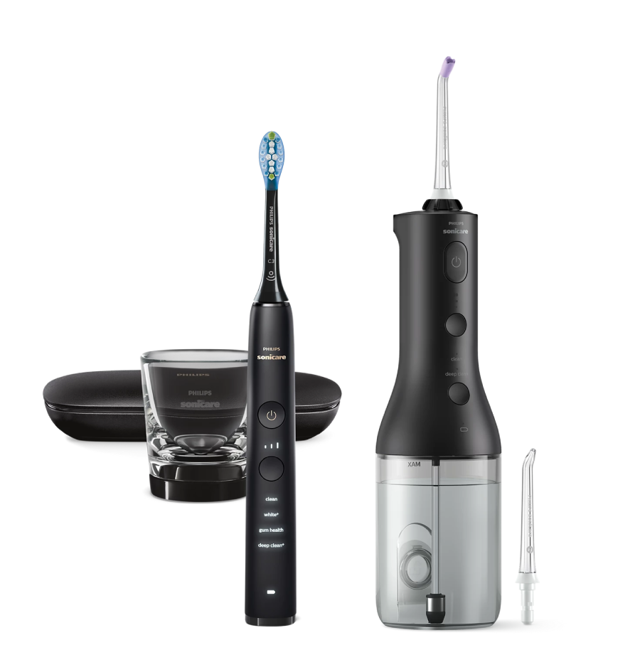 Bežični oralni tuš + sonična četkica za zube Philips DiamondClean 9000 HX3886/43-0