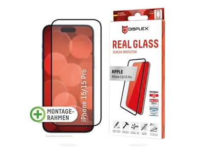 ZAŠTITNO STAKLO DISPLEX REAL GLASS FULL COVER ZA IPHONE 15/15 PRO