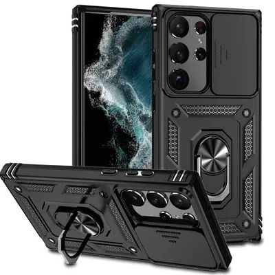 MM TPU SAM GALAXY S24 ULTRA - ANTI-SHOCK WITH RING CRNA