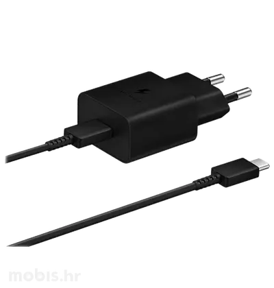 SAMSUNG KUĆNI PUNJAČ USB-C S KABELOM USB-C 15W/3A: CRNA-1