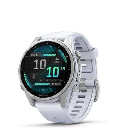 Pametni sat Garmin Fenix 8 43mm Amoled Silver, pješčano sivi remen