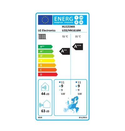 LG HU121MA.U33 - VANJSKA JEDINICA THERMA V SPLIT SNAGE 12KW + LG HN1616M.NK5 - UNUTARNJA JEDINICA THERMA V SPLIT KAPACITETA DO 1-1