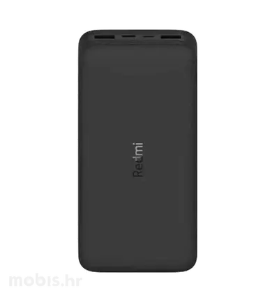 XIAOMI 20000MAH REDMI 18W FAST CHARGE POWER BANK CRNI
